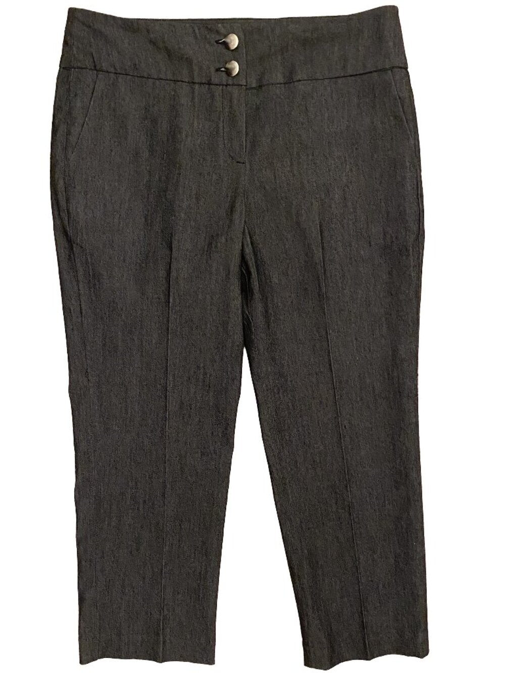 SANDRO Sportswear Dark Blue Crop Capri Pants Sz 8 | Preppy Y2K